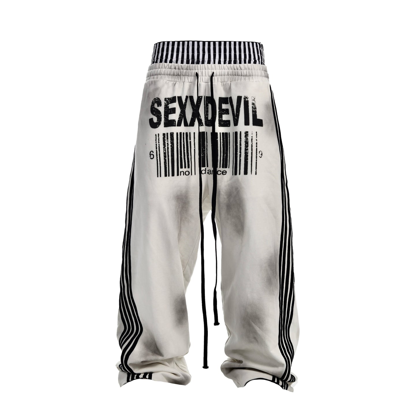 SEXXDEVIL Dual-Waist Striped Sweatpants