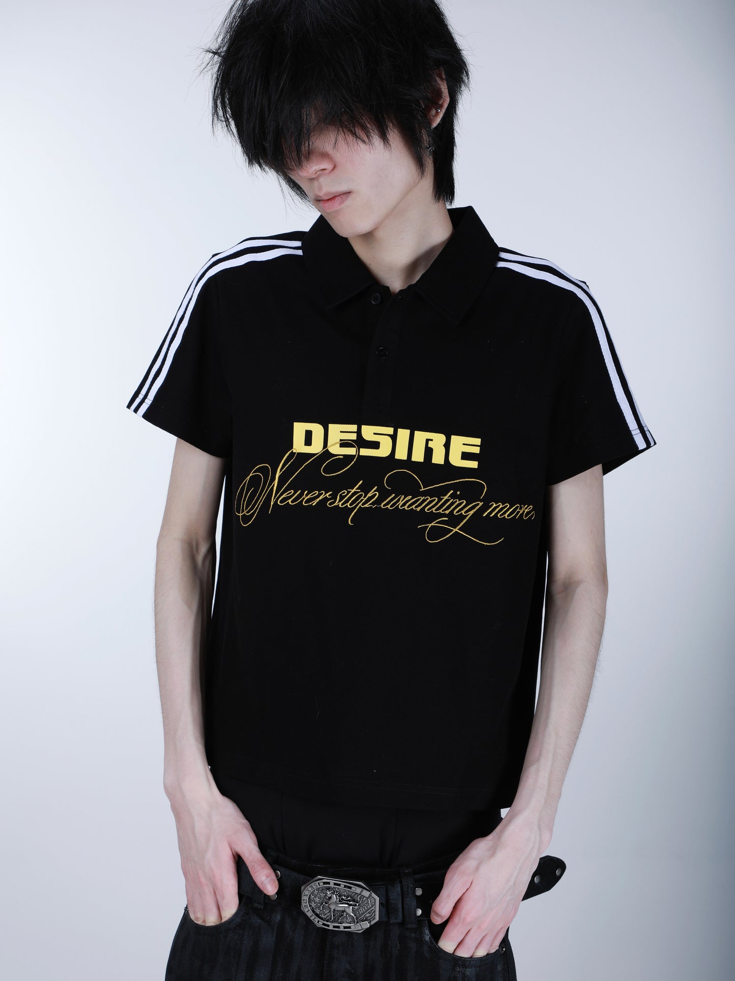 SEXXDEVIL“DESIRE” Black&Gold Polo Shirt
