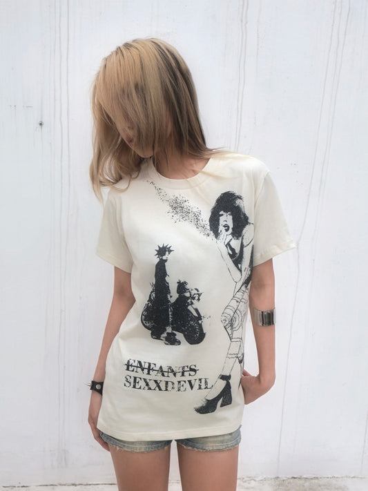 SEXXDEVIL Enfants パンク ポートレート T シャツ