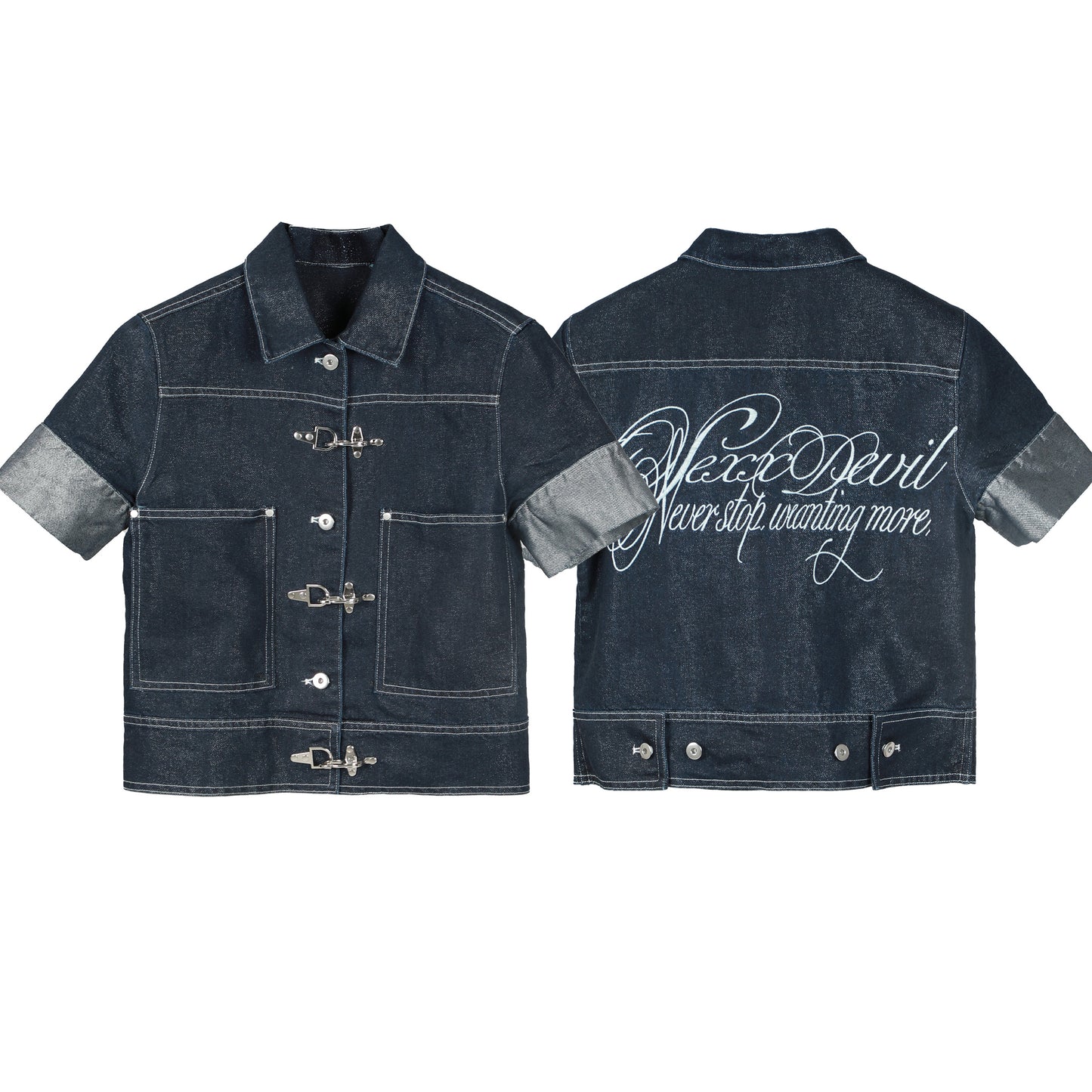 SEXXDEVIL Silver-lined Denim Jacket