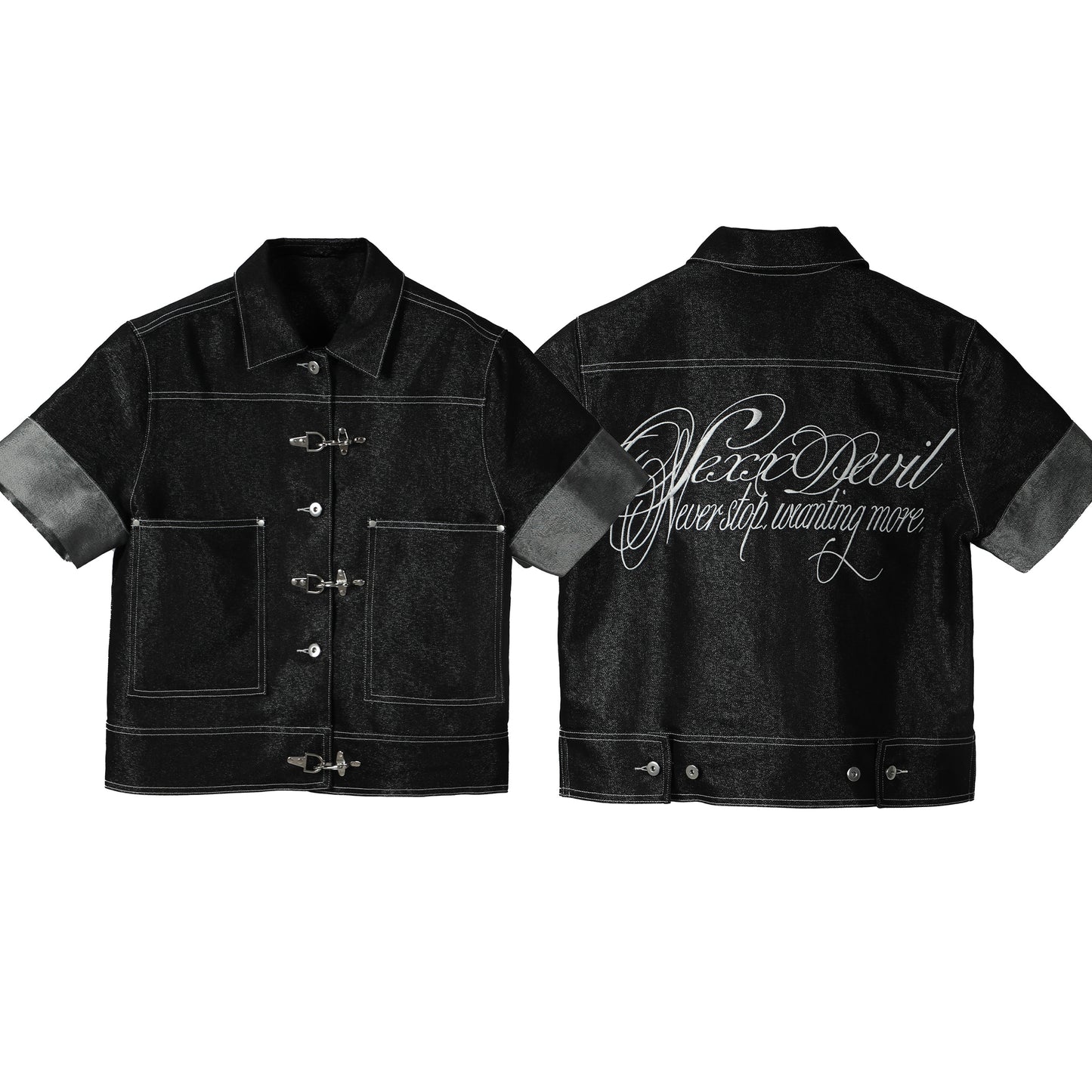 SEXXDEVIL Silver-lined Denim Jacket