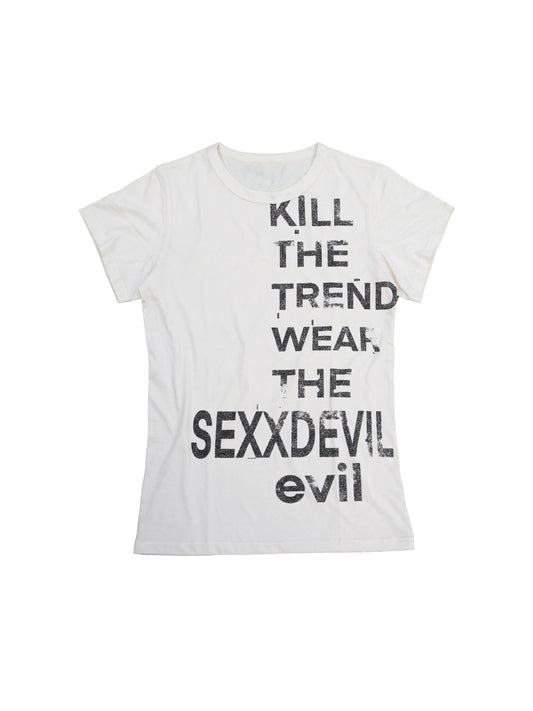 SEXXDEVIL Kill the trend printed T-shirt