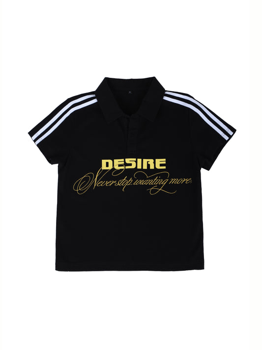 SEXXDEVIL“DESIRE” Black&Gold Polo Shirt