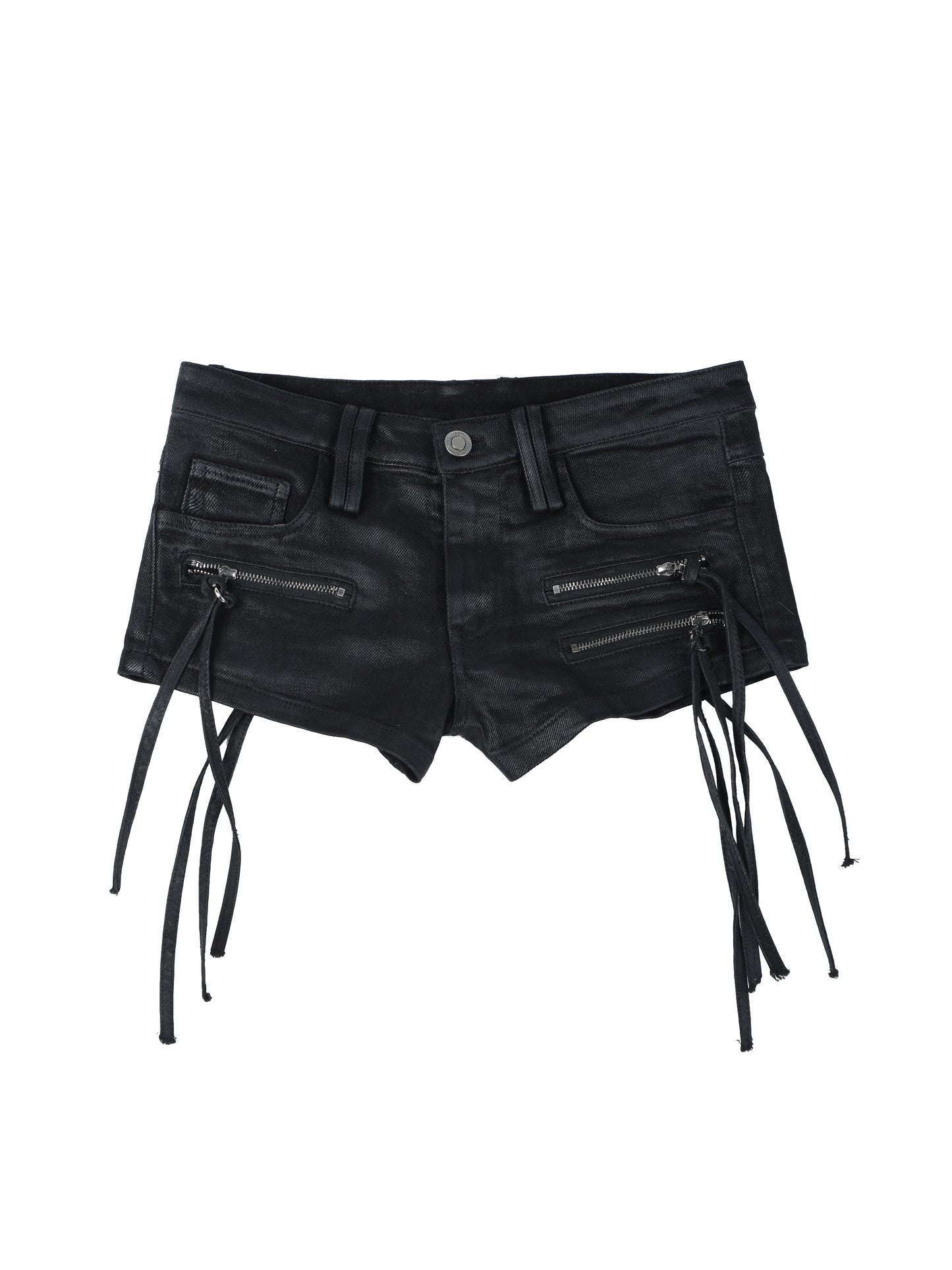 SEXXDEVIL Waxed Zip Micro Shorts