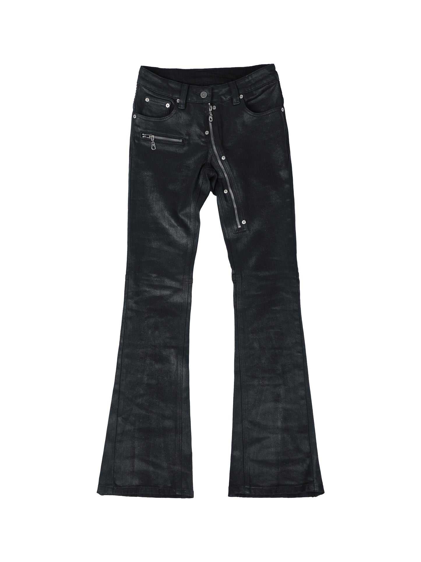 SEXXDEVIL Waxed Zip Skinny Denim