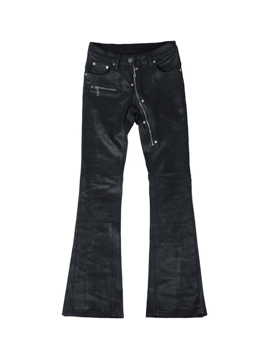 SEXXDEVIL Waxed Zip Skinny Denim