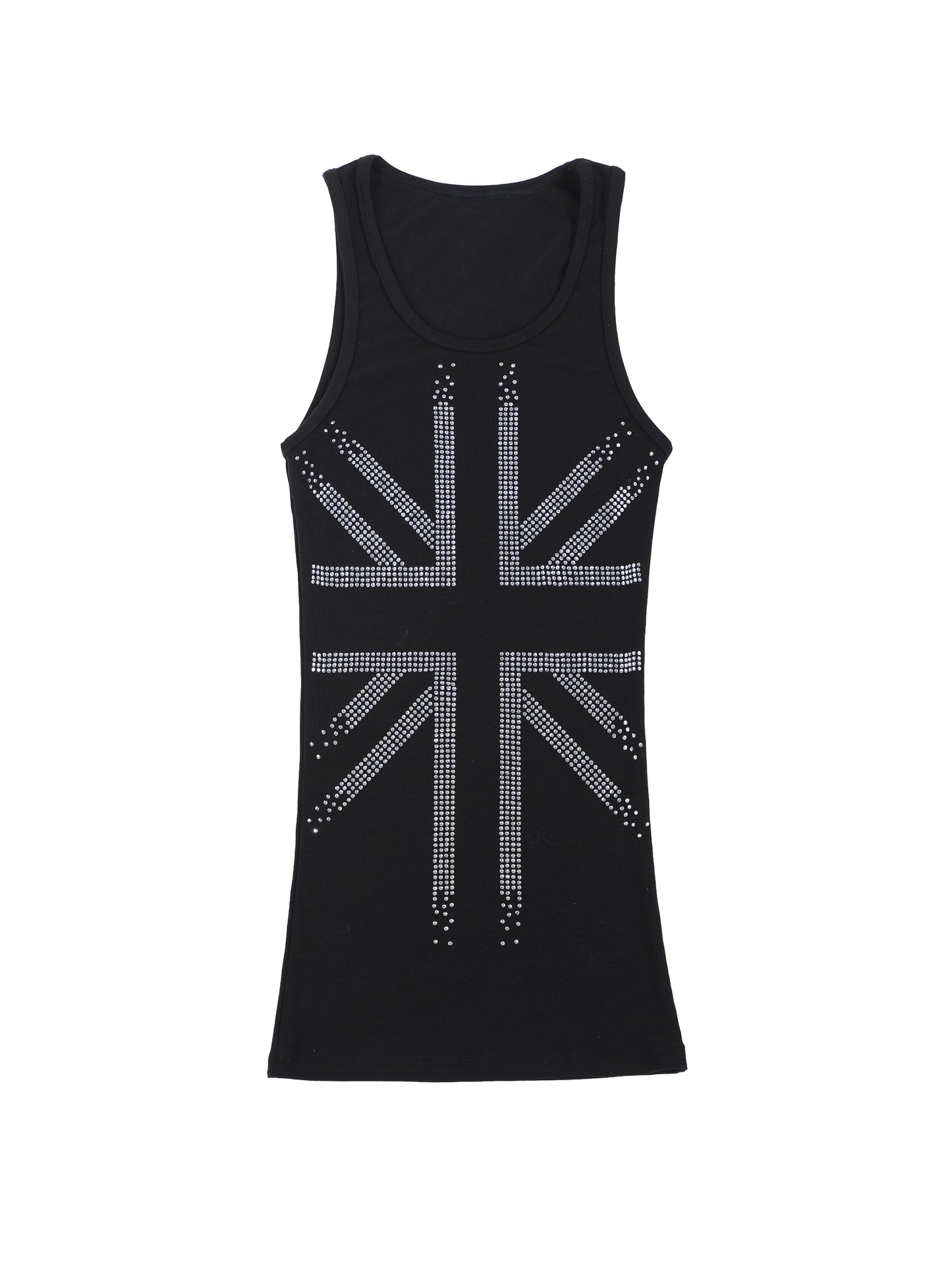 SEXXDEVIL Rhinestone Union Tank Dress