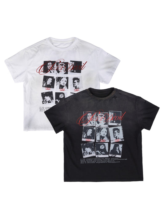 SEXXDEVIL Portrait Grid Distressed Tee
