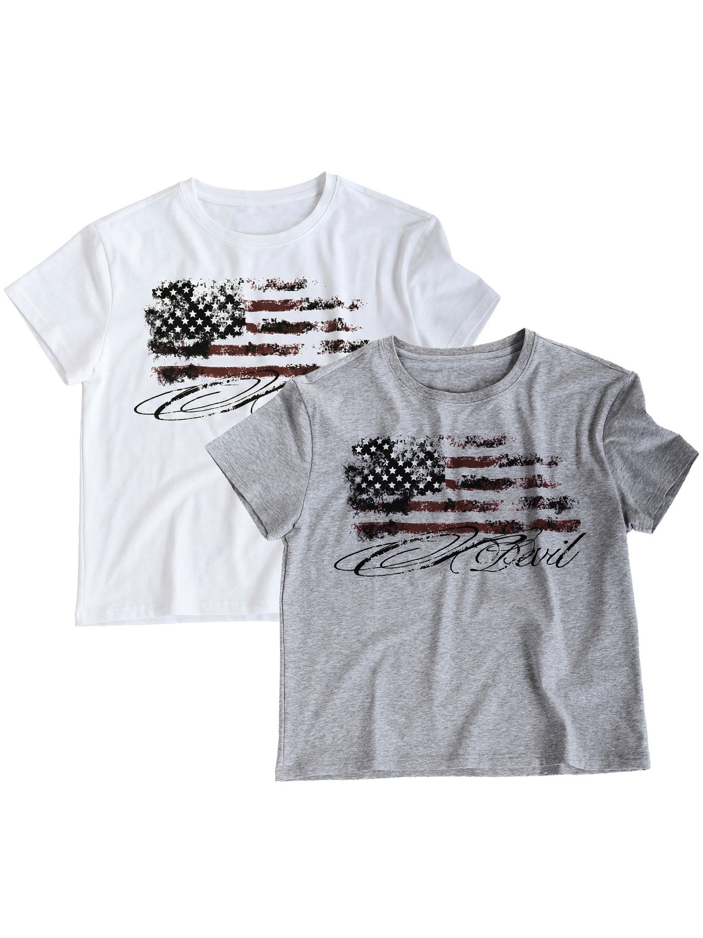 SEXXDEVIL "DESIRE" Flag Print T-shirt