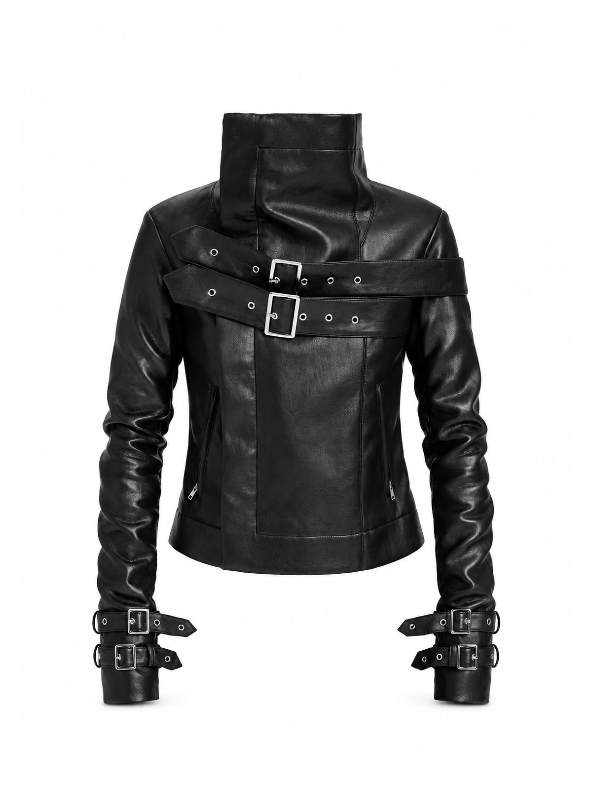 SEXXDEVIL Strap-Detail Leather Jacket