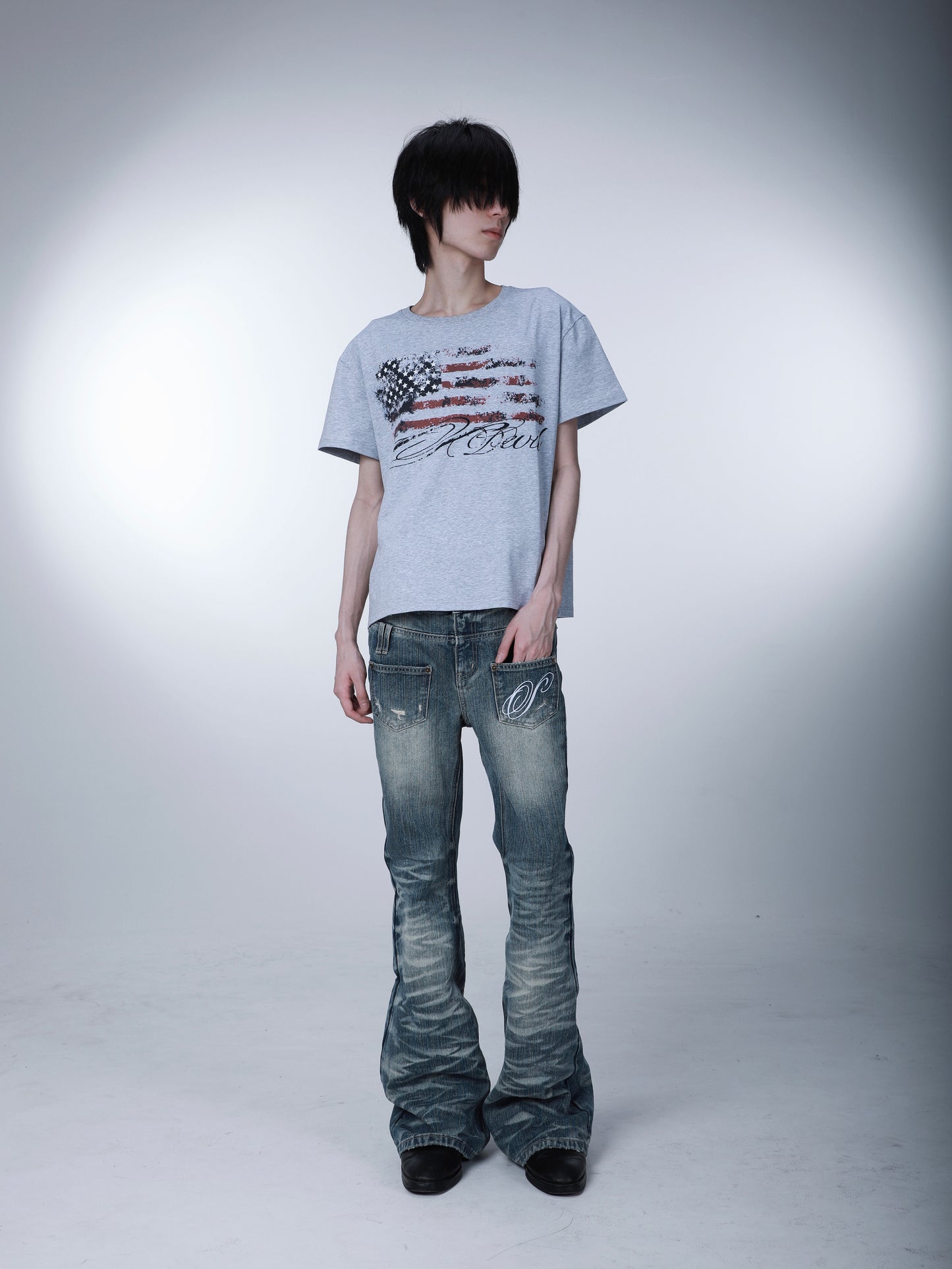 SEXXDEVIL "DESIRE" Flag Print T-shirt