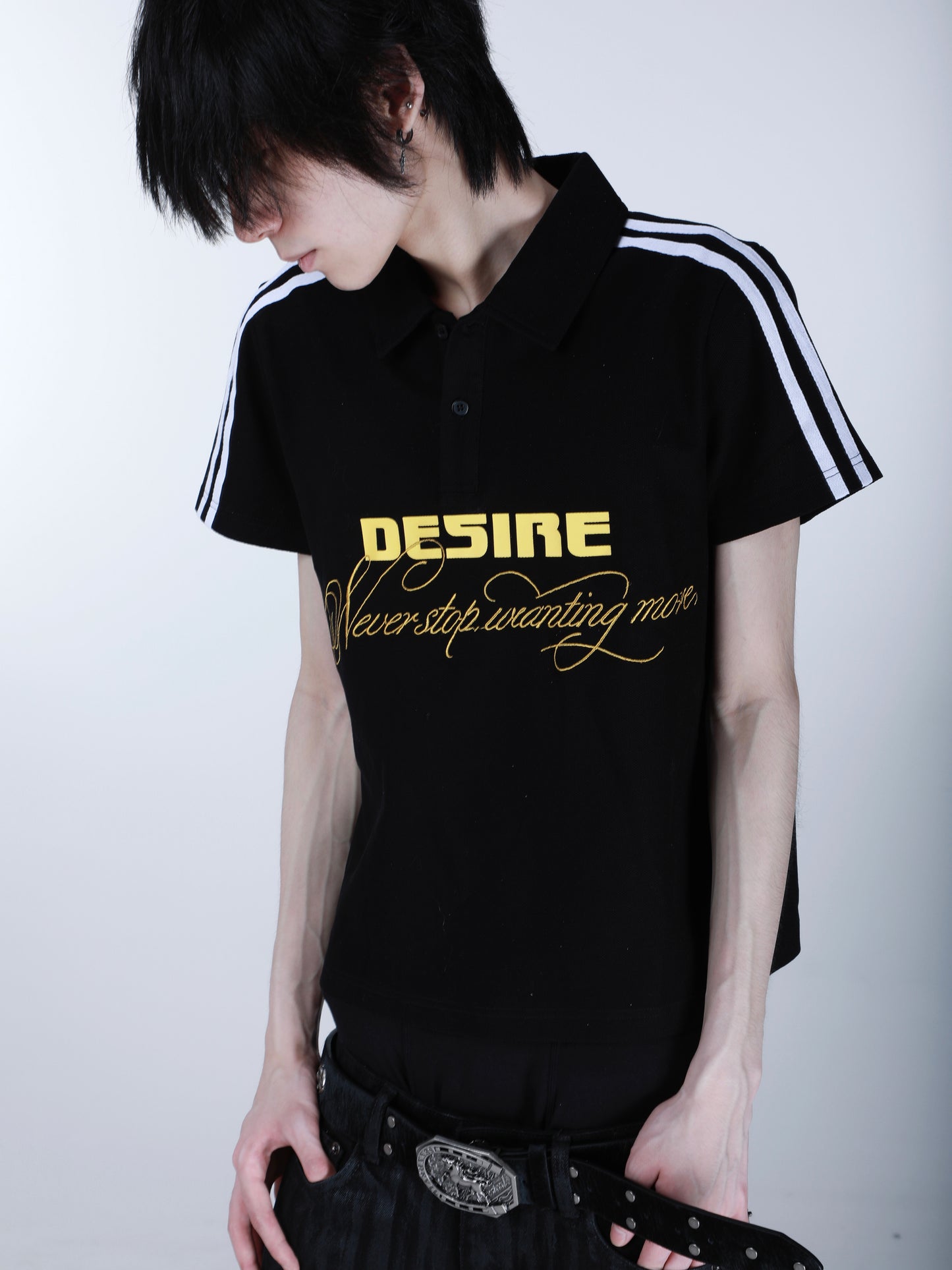 SEXXDEVIL“DESIRE” Black&Gold Polo Shirt