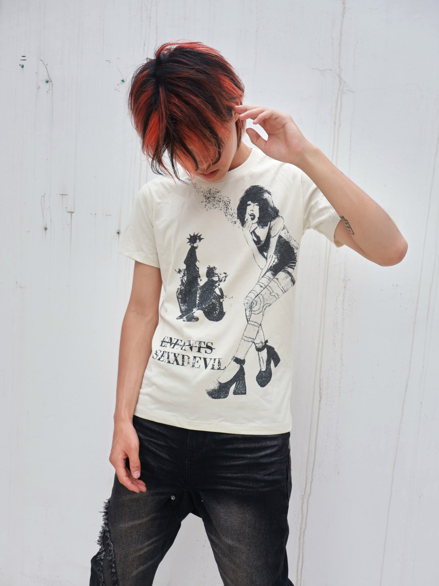 SEXXDEVIL Enfants punk portrait T-shirt