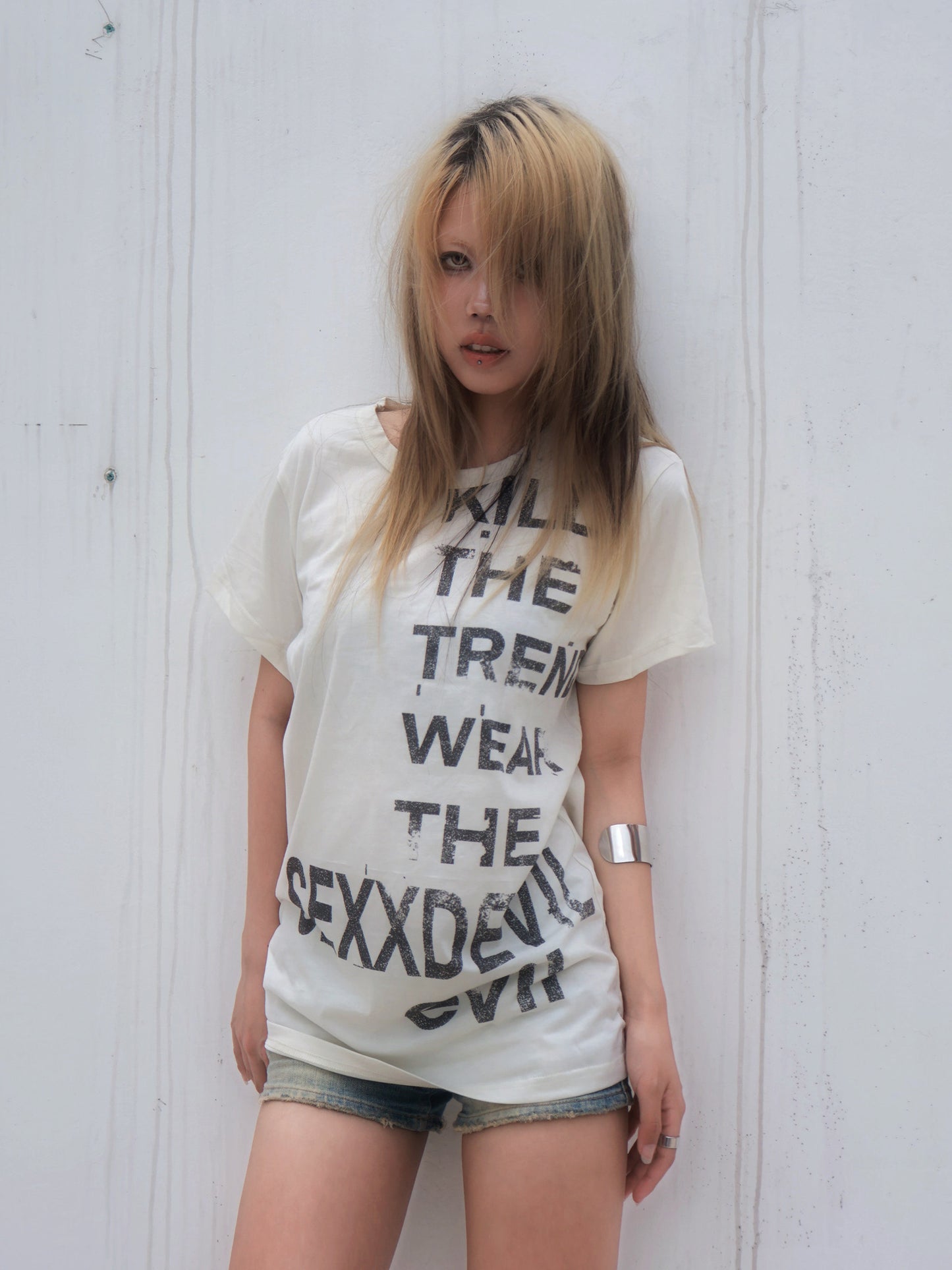 SEXXDEVIL Kill the trend printed T-shirt