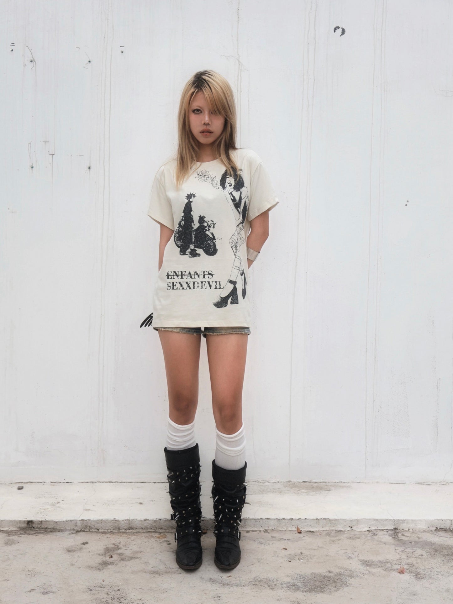SEXXDEVIL Enfants punk portrait T-shirt
