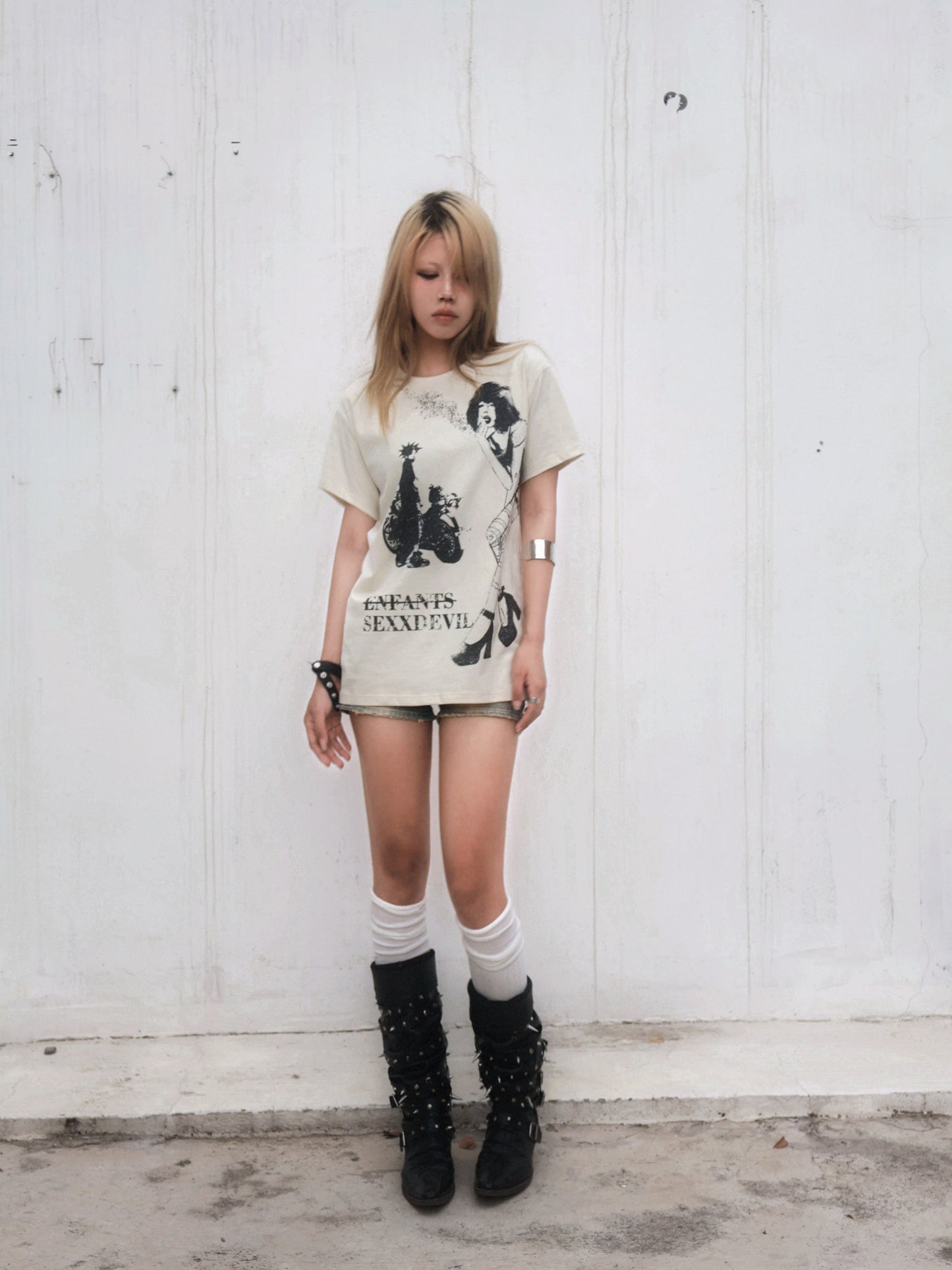 SEXXDEVIL Enfants punk portrait T-shirt