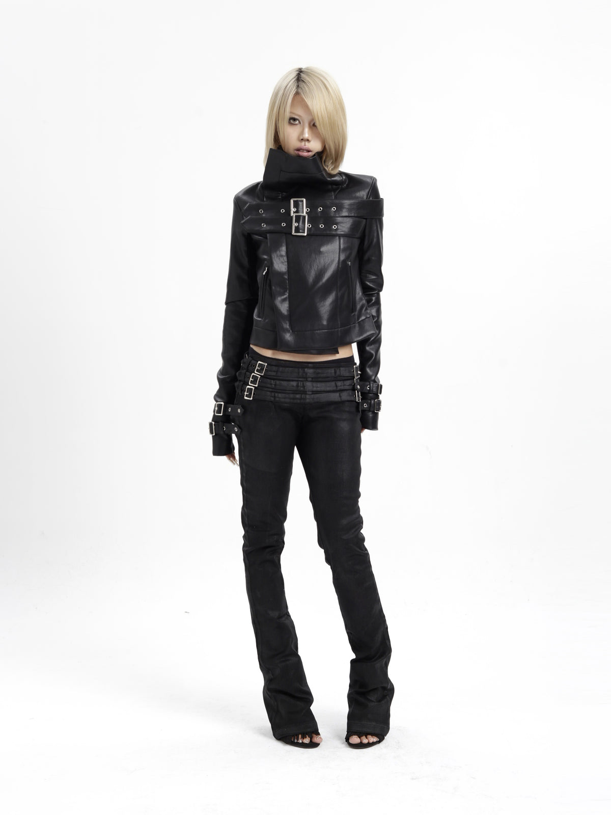 SEXXDEVIL Strap-Detail Leather Jacket