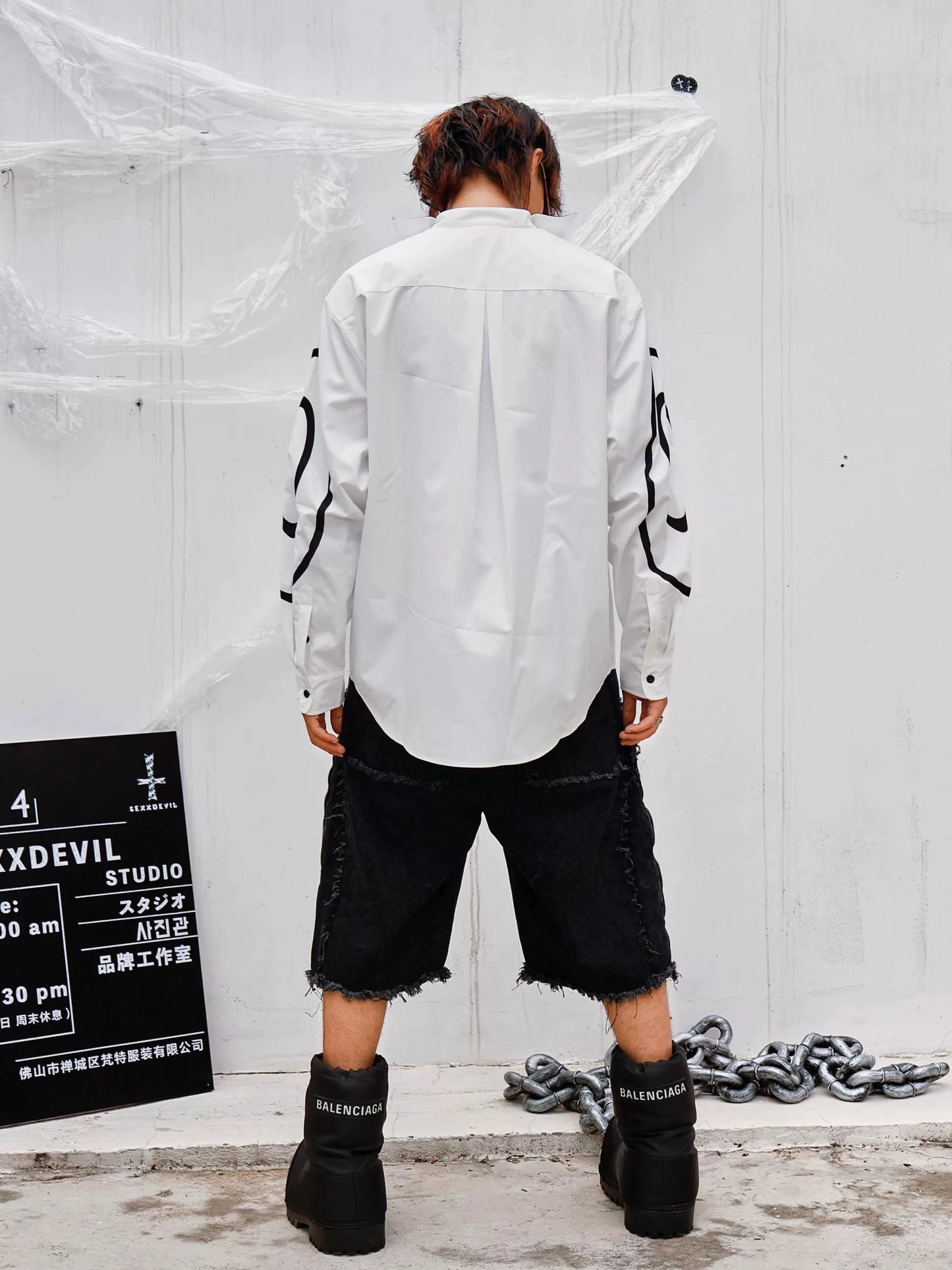 SEXXDEVIL Infinite Loop Circle Print Shirt