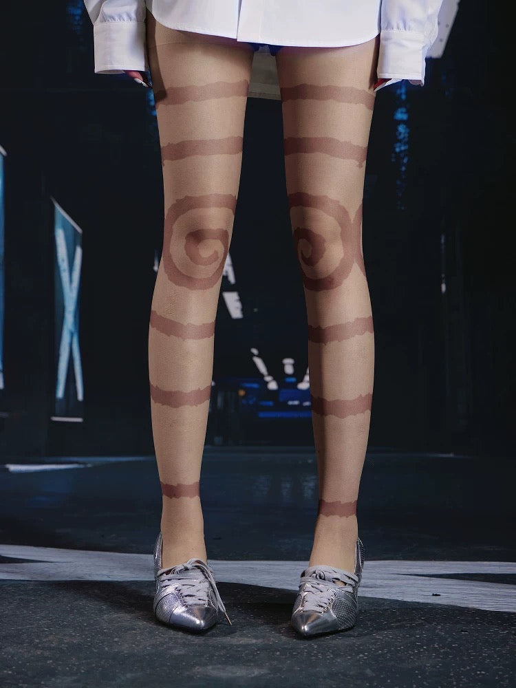 SEXXDEVIL Infinity Circle Print Pantyhose