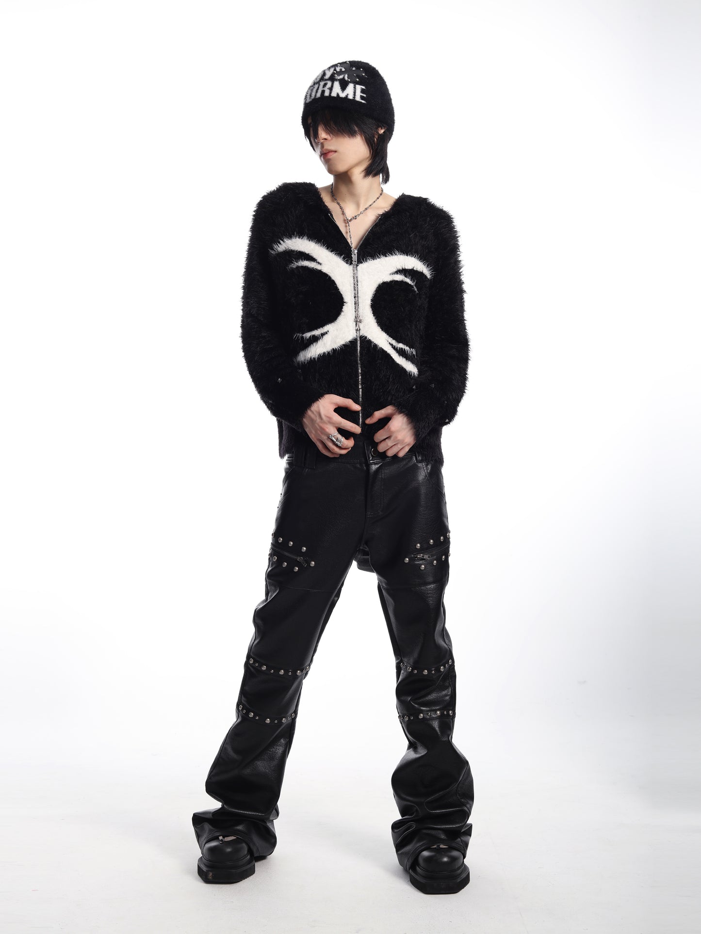 SEXXDEVIL Faux Leather Drift Trousers