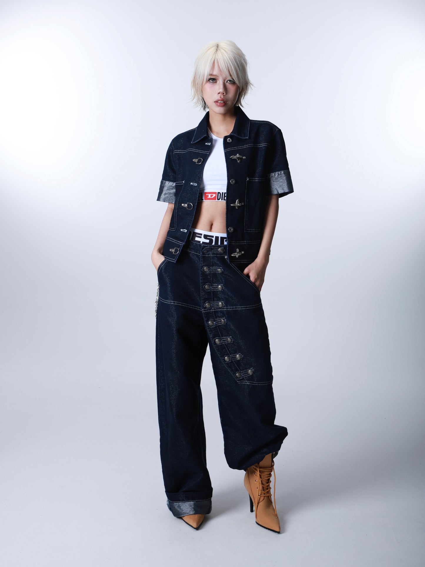 SEXXDEVIL Silver-lined Denim Jacket