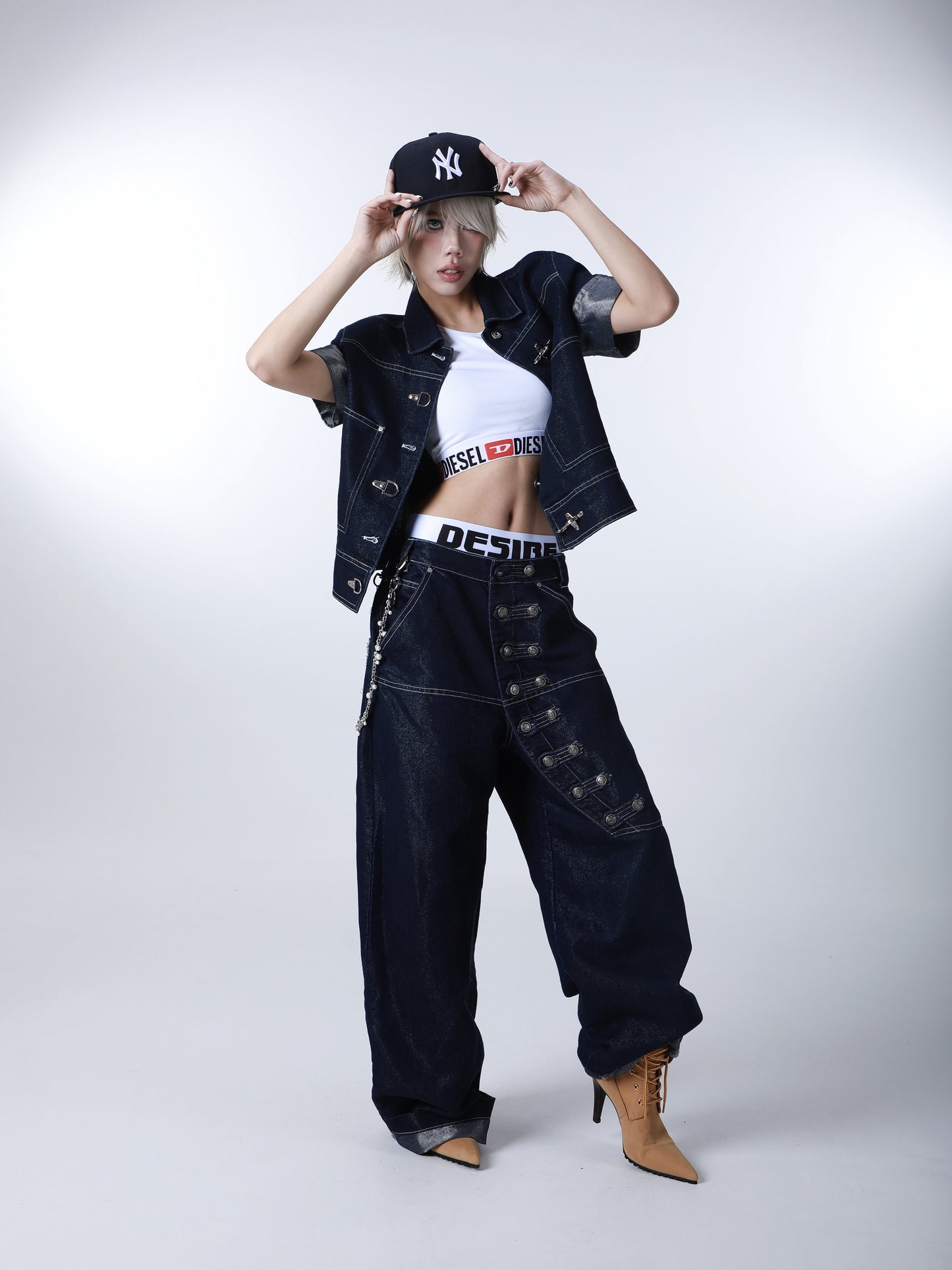 SEXXDEVIL Napoleon Silver-Thread Jeans
