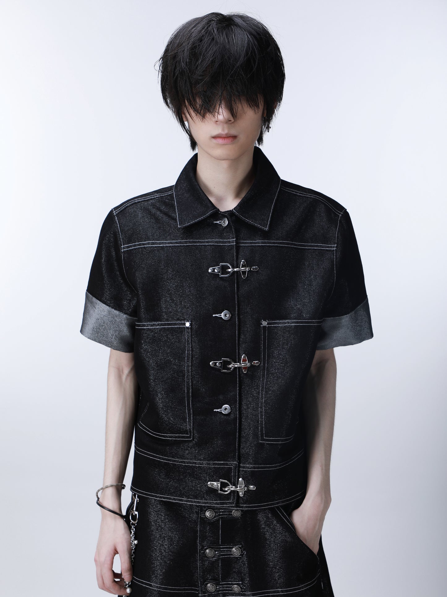 SEXXDEVIL Silver-lined Denim Jacket