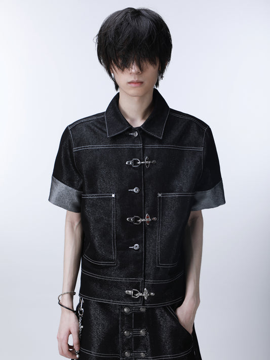SEXXDEVIL Silver-lined Denim Jacket