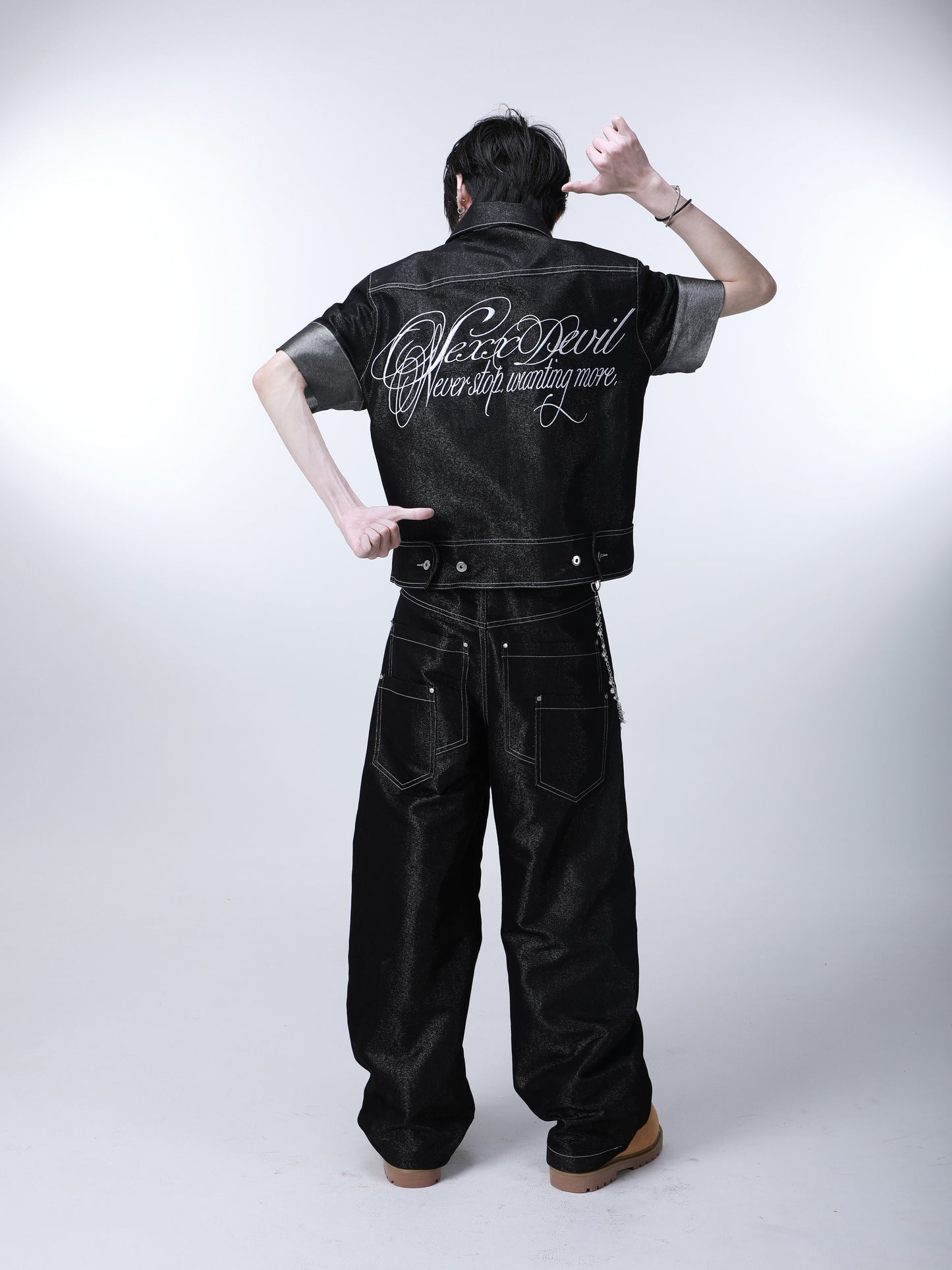 SEXXDEVIL Silver-lined Denim Jacket