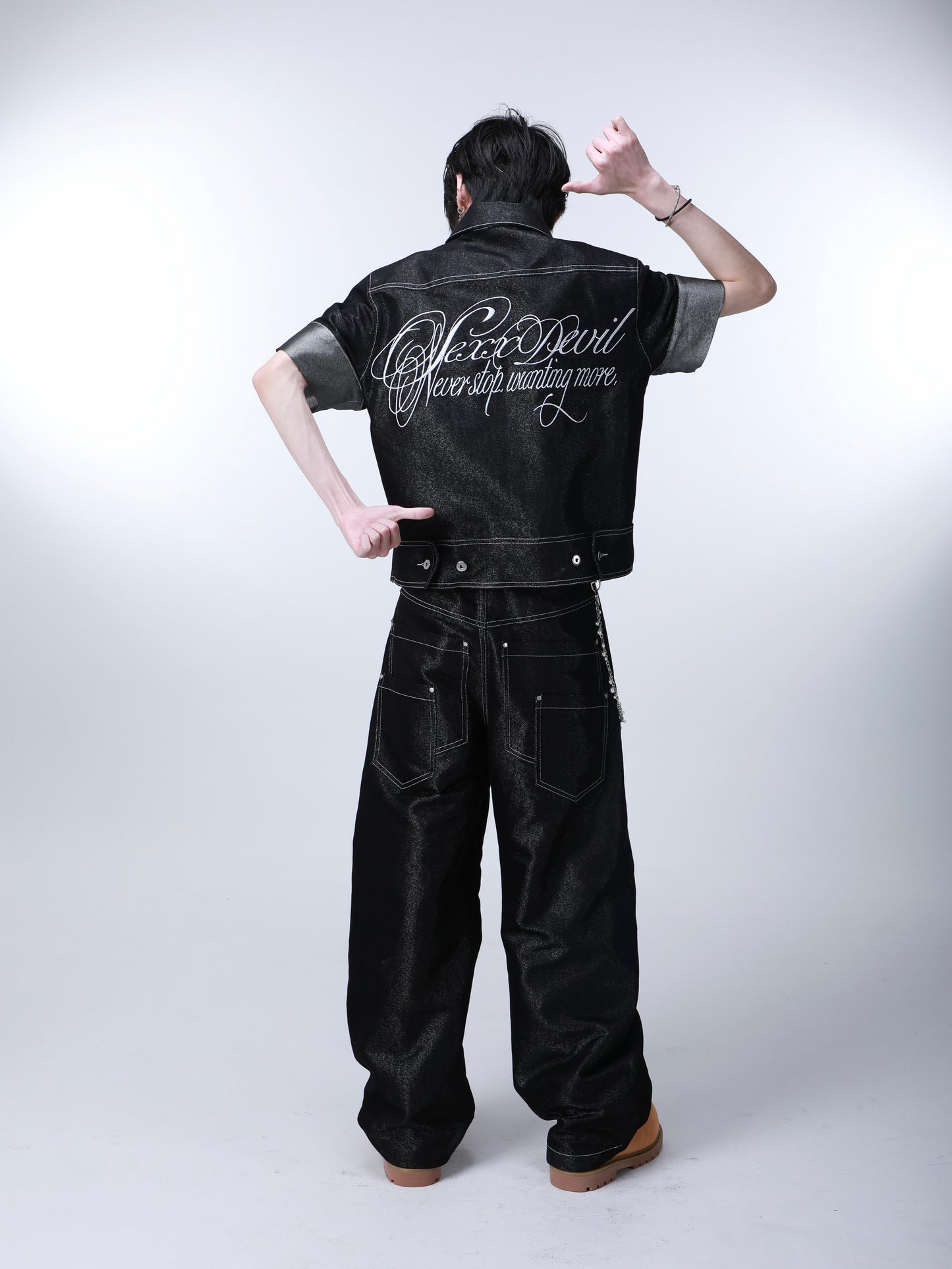SEXXDEVIL Napoleon Silver-Thread Jeans