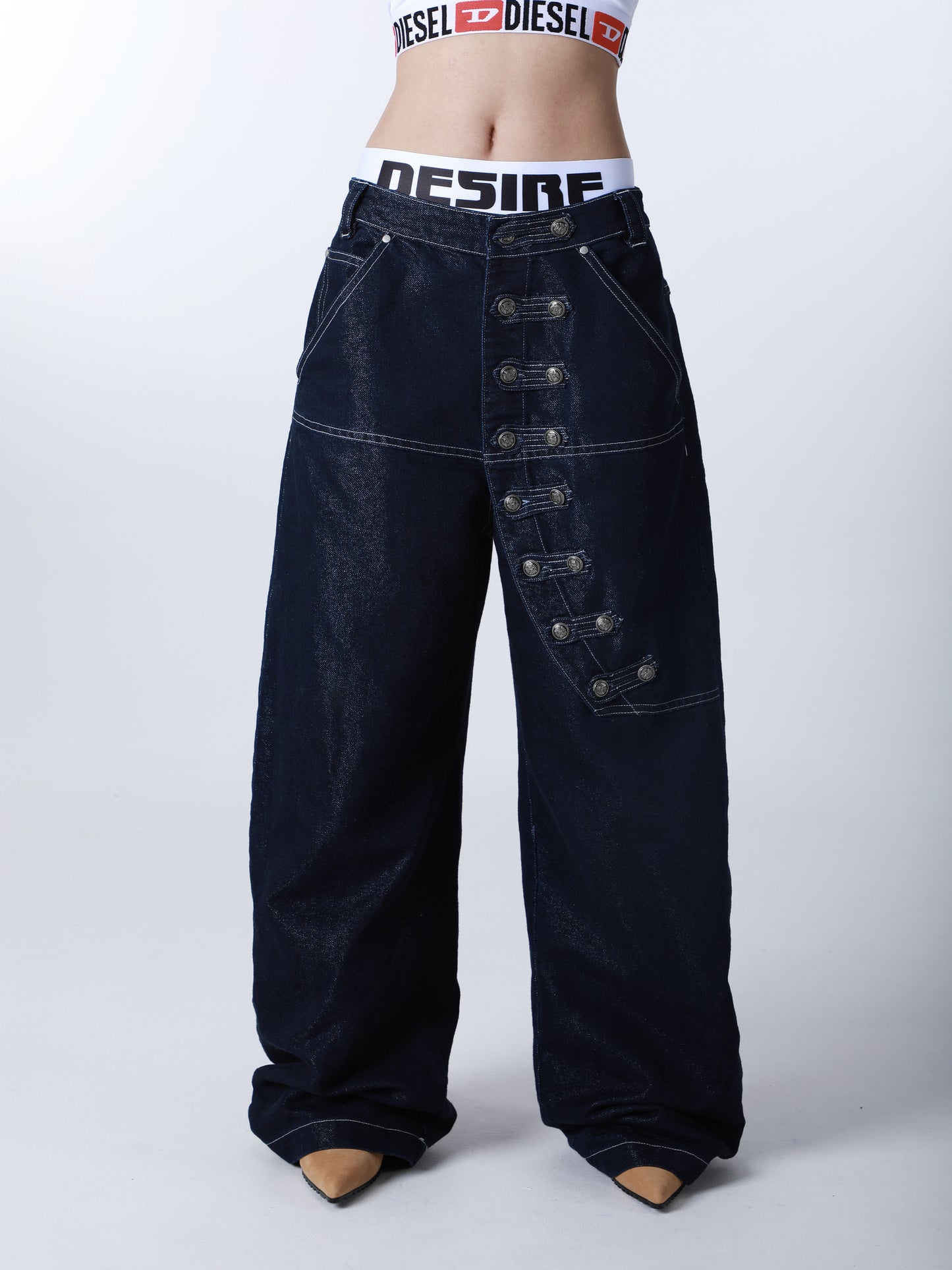 SEXXDEVIL Napoleon Silver-Thread Jeans