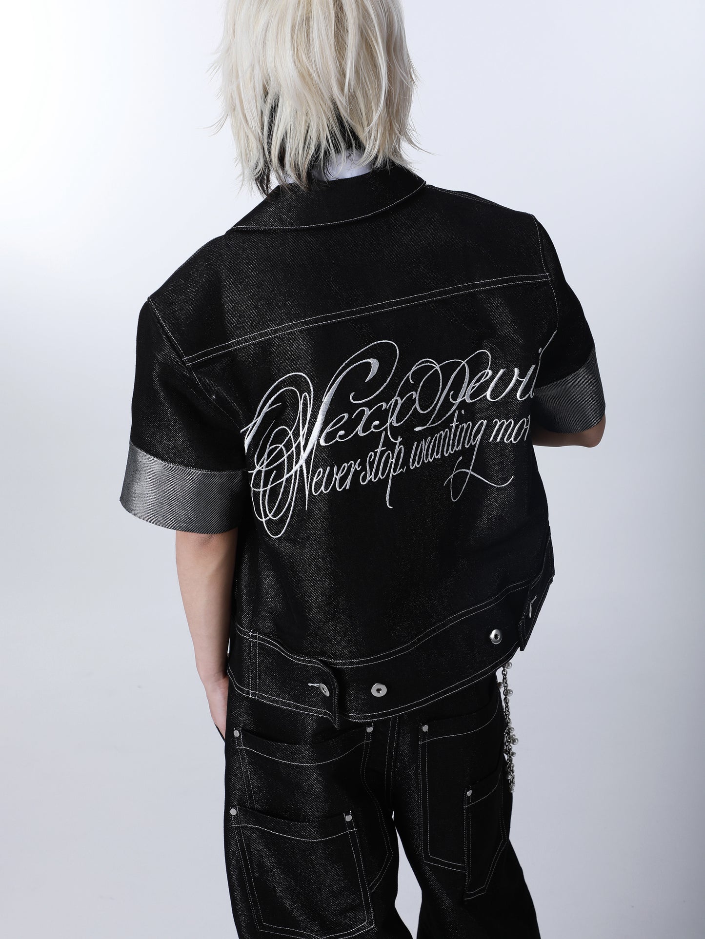 SEXXDEVIL Silver-lined Denim Jacket