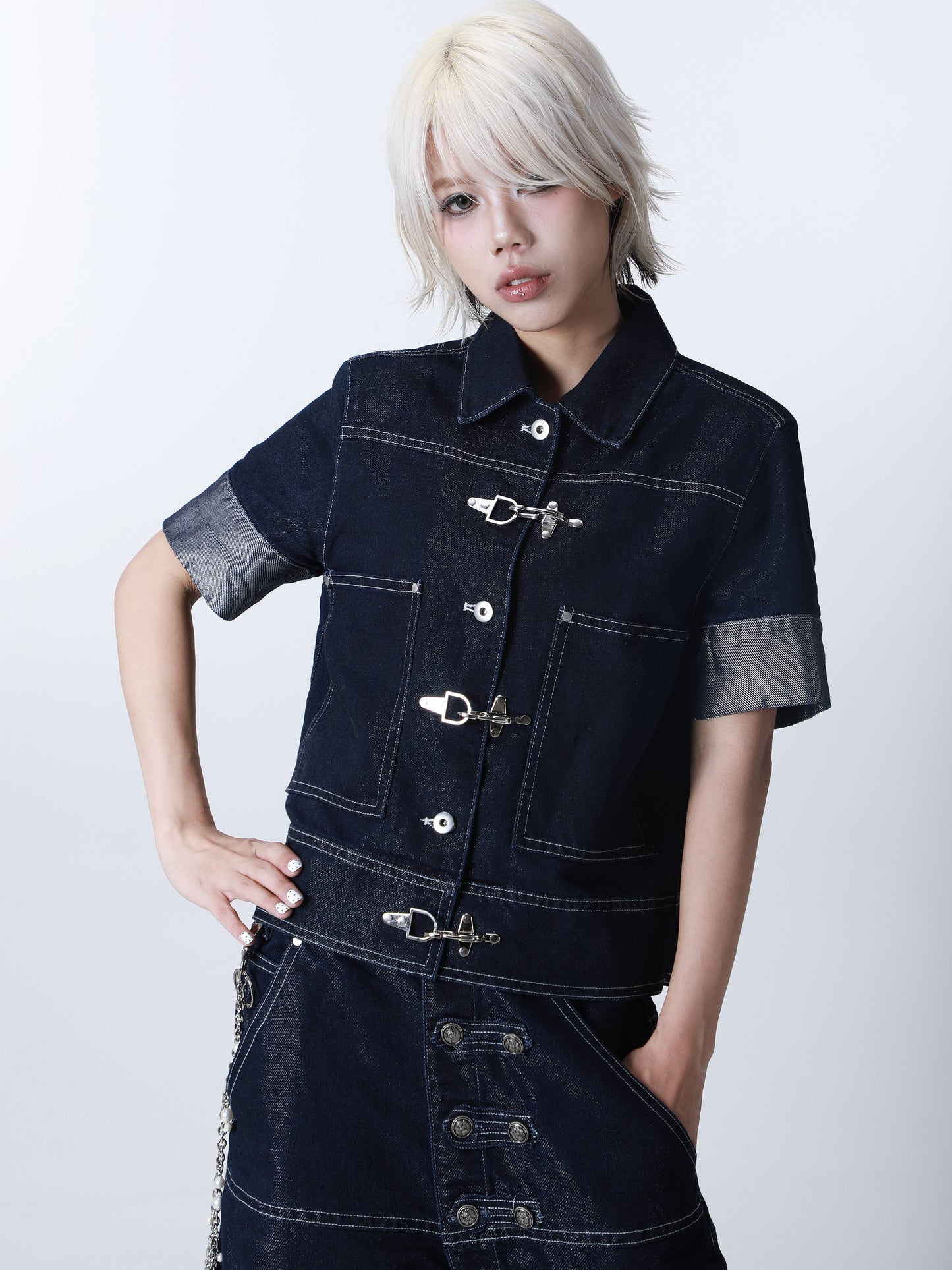 SEXXDEVIL Silver-lined Denim Jacket